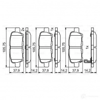 Тормозные колодки, комплект BOSCH 23871 0986494861 1193484306 BP2035 - Изображение 3