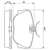 Тормозные колодки, комплект BOSCH 21 173 0986491730 341998 BP-BMW-F8 - Изображение 3