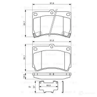 Тормозные колодки, комплект BOSCH 337793 21655 0986461141 7219AD46; 7219D466; 7613D466 - Изображение 5