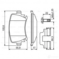 Тормозные колодки, комплект BOSCH 23914 BP962 0986494649 1193483792 - Изображение 5