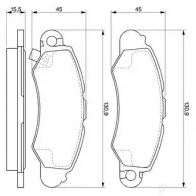 Тормозные колодки, комплект BOSCH BP943 23 046 336475 0986424804 - Изображение 8