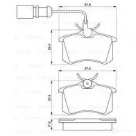 Тормозные колодки, комплект BOSCH 23554 7920D101;7234D340;7335D340;7773D340 0986424559 336283 - Изображение 6