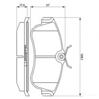 Тормозные колодки, комплект BOSCH 337799 21 546 0986461147 BP596