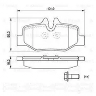 Тормозные колодки, комплект BOSCH 2400 8 8828D1615 0986494082 342091 - Изображение 5