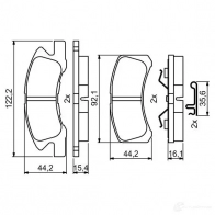 Тормозные колодки, комплект BOSCH BP2052 0986494878 24229 1193484348 - Изображение 2
