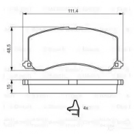 Тормозные колодки, комплект BOSCH 0986424465 23 400 336222 7557D677 - Изображение 5