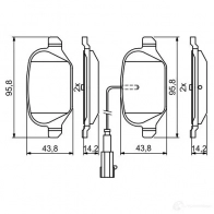 Тормозные колодки, комплект BOSCH 25347 1193484096 BP1953 0986494779 - Изображение 7