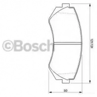 Тормозные колодки, комплект BOSCH 0986424489 336241 23 502 7307D422 - Изображение 5