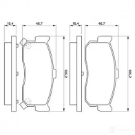 Тормозные колодки, комплект BOSCH 337796 0986461144 21713 7421D540; 7533D540; 7421D595 - Изображение 4