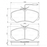 Тормозные колодки, комплект BOSCH 337764 0986460998 21 205 90R-010286/002 - Изображение 5