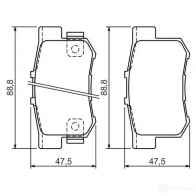 Тормозные колодки, комплект BOSCH 2365 2 0986494358 90R-010063/003 342345 - Изображение 5