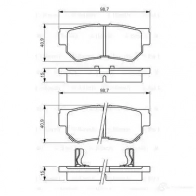 Тормозные колодки, комплект BOSCH 0986494417 BP1339 23543 342399 - Изображение 5