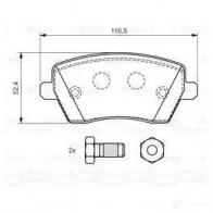 Тормозные колодки, комплект BOSCH 23973 0986424795 336467 23 973 - Изображение 6