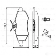 Тормозные колодки, комплект BOSCH 23407 BP1309 342249 0986494262 - Изображение 5