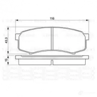 Тормозные колодки, комплект BOSCH 336158 0986424313 21 947 7487D606 - Изображение 5