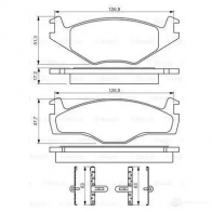 Тормозные колодки, комплект BOSCH 0986494057 BP567 20887 342067 - Изображение 6