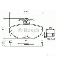 Тормозные колодки, комплект BOSCH 20981 337991 0986469810 7271D382; 7354D382 - Изображение 4