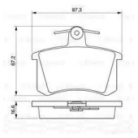 Тормозные колодки, комплект BOSCH 342069 21 144 BP-AUD-R1 0986494059 - Изображение 4