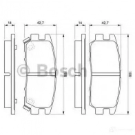 Тормозные колодки, комплект BOSCH 21 842 337823 0986461768 7447D567 - Изображение 6