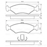 Тормозные колодки, комплект BOSCH 0986424462 336219 7242D350 23 104 - Изображение 5