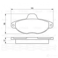 Тормозные колодки, комплект BOSCH 337737 BP537 21365 0986460968 - Изображение 5