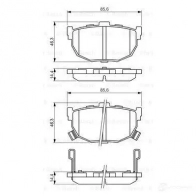 Тормозные колодки, комплект BOSCH 21553 336200 0986424418 7146D323;7283D323;7146D429;7344D464 - Изображение 5