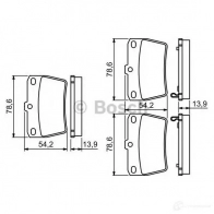 Тормозные колодки, комплект BOSCH 23656 7955-D1051 0986494350 342337 - Изображение 5
