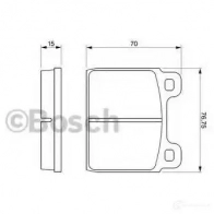 Тормозные колодки, комплект BOSCH 0986460113 90R-010295/002 20 011 337692 - Изображение 4