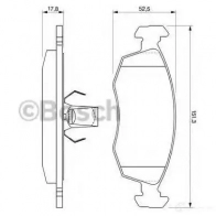 Тормозные колодки, комплект BOSCH 0986424554 23552 BP303 336280 - Изображение 5