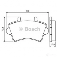Тормозные колодки, комплект BOSCH 342043 0986494031 BP343 23613 - Изображение 6