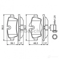 Тормозные колодки, комплект BOSCH 0986494242 8424D130 342230 24289 - Изображение 5