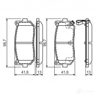 Тормозные колодки, комплект BOSCH 7642D775 336376 0986424693 23455 - Изображение 5