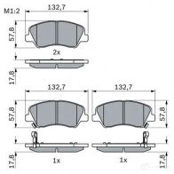 Тормозные колодки, комплект BOSCH 342527 25348 BP1484 0986494563 - Изображение 6