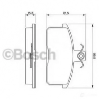 Тормозные колодки, комплект BOSCH 336145 0986424274 21 418 90R-01 0/717 - Изображение 5