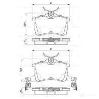 Тормозные колодки, комплект BOSCH 90R-011097/763 23 527 0986424661 336350 - Изображение 3