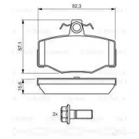 Тормозные колодки, комплект BOSCH 21 545 337760 0986460993 BP560 - Изображение 6