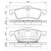 Тормозные колодки, комплект BOSCH BP1041 342128 23716 0986494130 - Изображение 3
