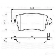 Тормозные колодки, комплект BOSCH 0986494043 342055 BP391 23 669 - Изображение 5