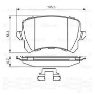 Тормозные колодки, комплект BOSCH 0986494626 24483 1193483713 8213-D1108;8213-D1348 - Изображение 5