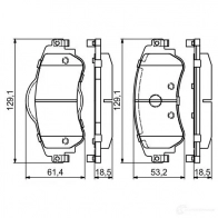 Тормозные колодки, комплект BOSCH 0986494690 342564 BP1685 25220 - Изображение 7