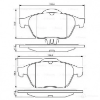 Тормозные колодки, комплект BOSCH 0986494033 BP347 E1 90R - 011075/807 342045 - Изображение 6