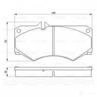 Тормозные колодки, комплект BOSCH 337947 29 784 7828D927 0986467841 - Изображение 6