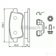 Тормозные колодки, комплект BOSCH 342369 0986494384 24820 BP1292 - Изображение 6