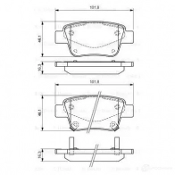Тормозные колодки, комплект BOSCH 23620 BP939 336470 0986424798 - Изображение 6