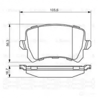 Тормозные колодки, комплект BOSCH 24483 0986494344 8213D110; 8213D134 342331 - Изображение 6