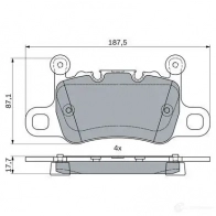 Тормозные колодки, комплект BOSCH BP1859 0986494794 25 512 1425140157 - Изображение 6
