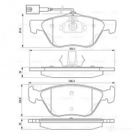 Тормозные колодки, комплект BOSCH BP322 336297 0986424576 21636 - Изображение 5