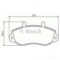 Тормозные колодки, комплект BOSCH 23302 342275 0986494288 BP1200 - Изображение 4