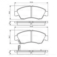 Тормозные колодки, комплект BOSCH 216 97 0986494299 BP1234 342286 - Изображение 4
