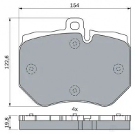 Тормозные колодки, комплект BOSCH O SF99 1437243648 0986424247 - Изображение 8